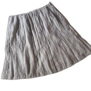 Nic + Zoe Batiste Flirt Skirt Size 4P Gray Ash Lined Zip Closure Pleated Flirty